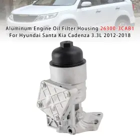 26300-3cab1 Madhornets Aluminum Engine Oil Filter Housing For Hyundai Santa Kia Cadenza 3.3l 2012-2018