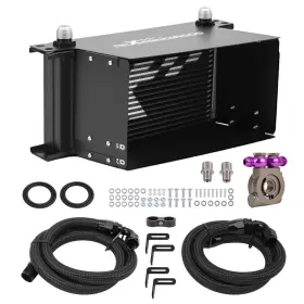 0io97e Maxpeedingrods Universal 19 Row Oil Cooler 10an British Style For High Performance Applications