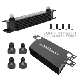 3f8jae Maxpeedingrods Aluminum 7 Row Oil Cooler 10an Universal Transmission Engine Black