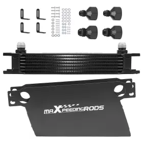 540vlg Maxpeedingrods 10an 7 Row Oil Cooler Universal Aluminum Engine Transmission With Corner Brace