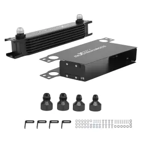54etb1 Maxpeedingrods Universal 7 Row Engine Oil Cooler 10an Aluminum British Style With Fittings