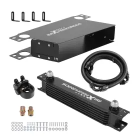 Maxpeedingrods 6qfi8o Universal Transmission Oil Cooler 7 Row 10an With Thermostatic Sandwich Adapter