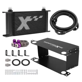 6sxdyc Maxpeedingrods Universal 19 Row Oil Cooler 10an British Style Aluminum With Npt Ports Adapter