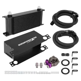 7ybngq Maxpeedingrods New Universal 16 Row Engine Oil Cooler 10an Transmission Thermostatic