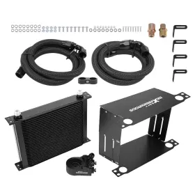 8p6d5v Maxpeedingrods Universal Aluminum 30 Row Engine Oil Cooler 10an Transmission Filter Adapter