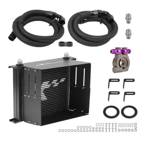 Azmn8l Maxpeedingrods Transmission Engine Oil Cooler 30 Row Universal 10an Aluminum Black Complete