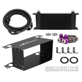 Eihbo7 Maxpeedingrods 19 Row Engine Oil Cooler Universal 10an Aluminum With Thermostat Filter Plate Eihbo7 Maxpeedingrods 19 Row Engine Oil Cooler Universal 10an Aluminum With Thermostat Filter Plate