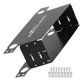 Fcv9dz Maxpeedingrods Adjustable Air Guide Protection Set Black For 7-13 Row British Oil Cooler
