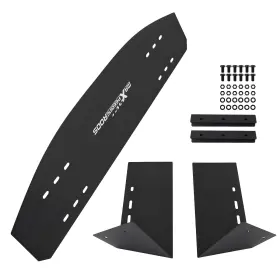 Maxpeedingrods Gi0mqj Universal Intercooler Air Guide Plate Kit Aluminum Adjustable 600x300mm Black