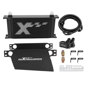 Gl1tby Maxpeedingrods Engine Oil Cooler 19 Row Universal 10an Aluminum Thermostatic With Hose Clamps