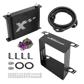 Hi642f Maxpeedingrods 30 Row Oil Cooler Universal 10an Transmission Aluminum Thermostatic Complete