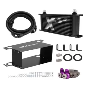 Hpo7q9 Maxpeedingrods 10an 16 Row Universal Transmission Oil Cooler Aluminum Powder Coated Black