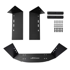 Maxpeedingrods Juhfz1 Universal Aluminum Air Guide Kit For Intercooler 23.62 11.81in Adjustable Black