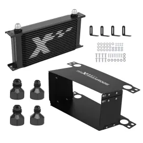 Maxpeedingrods Ka6gwi Aluminum 19 Row Transmission Oil Cooler Universal 10an Engine With Fittings