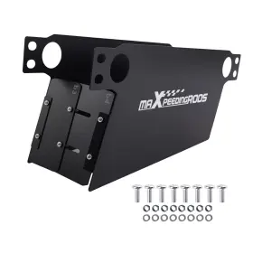 Kc2u5f Maxpeedingrods Adjustable Air Guide Protection Set Black For 7-13 Row British Oil Cooler