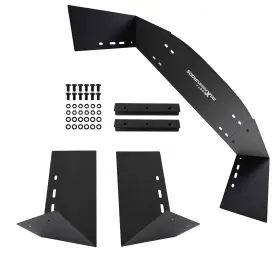 L0hink Maxpeedingrods Aluminum Air Guide Shroud Kit For Universal Intercooler 600x300mm Adjustable