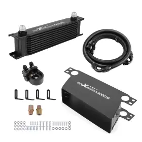 Lzv8sk Maxpeedingrods Universal Engine Oil Cooler 10 Row An10 Aluminum British Style W Hoses Black Lzv8sk Maxpeedingrods Universal Engine Oil Cooler 10 Row An10 Aluminum British Style W Hoses Black