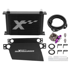Maxpeedingrods N28sm0 Universal Oil Cooler 25 Row 10an Aluminum With Stainless Steel Corner Braces