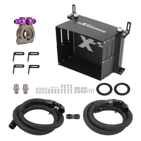Ngpcq0 Maxpeedingrods 30 Row Transmission Oil Cooler Universal 10an Aluminum With Air Guide Complete