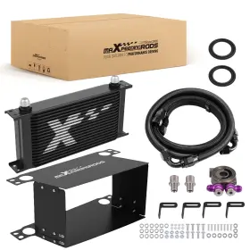 Nhix69 Maxpeedingrods 19 Row Universal Engine Oil Cooler 10an Stainless Steel Bracket Aluminum New