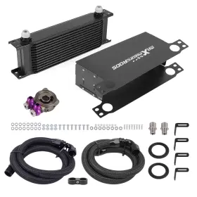 Maxpeedingrods Nkjtm7 13-row Universal Oil Cooler 10an Transmission Engine Aluminum Powder Coated
