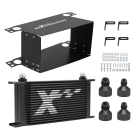 Maxpeedingrods On6t8y 19 Row Oil Cooler Universal Transmission Engine 10an Aluminum Black