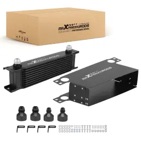 R6eu3l Maxpeedingrods New 10 Row Aluminum Oil Cooler Universal Transmission Engine 10an British Style