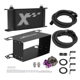 M20x1.5 Maxpeedingrods Se75tn Universal Oil Cooler 19 Row 10an Aluminum With 3/4-16 Center Adapter