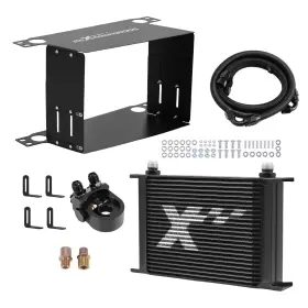 Maxpeedingrods Sygt1n Universal 25 Row Transmission Cooler 10an Aluminum With Hoses Air Guide