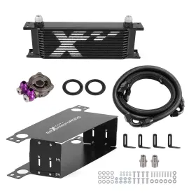 Maxpeedingrods T6dlyx 13 Row Universal Transmission Oil Cooler 10an Aluminum With 1m 1.2m Hoses Black