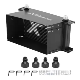 Maxpeedingrods T6hgq5 Aluminum 19 Row Oil Cooler Universal 10an Transmission Engine With Fittings