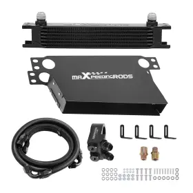 Tql124 Maxpeedingrods Universal Transmission Oil Cooler 7 Row 10an With Thermostatic Sandwich Adapter Tql124 Maxpeedingrods Universal Transmission Oil Cooler 7 Row 10an With Thermostatic Sandwich Adapter