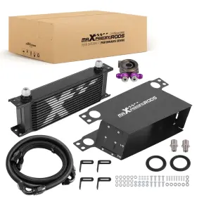 U3q146 Maxpeedingrods Universal Oil Cooler System 13 Row 10an Transmission Engine Aluminum Complete
