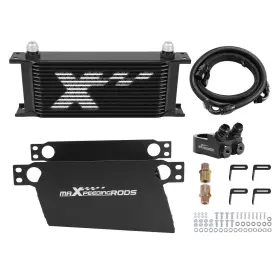 V8bh04 Maxpeedingrods Universal Aluminum 16row Oil Cooler 10an Engine Transmission Thermostatic