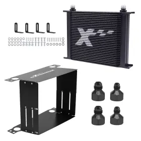 Vfyp3e Maxpeedingrods 30 Row Universal Aluminum Oil Cooler An10 Transmission Engine With Air Guide