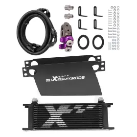 Vgul7t Maxpeedingrods Universal 13 Row Transmission Oil Cooler 10an With Filter Adapter Hoses Aluminum