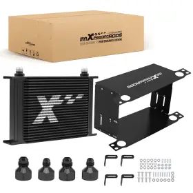 Voklt3 Maxpeedingrods Aluminum Universal Oil Cooler An10 25-row For Cars With Installation Set
