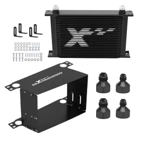 Maxpeedingrods Xs7j51 25 Row Universal Transmission Oil Cooler Kit An10 Fitting For All Cars Air Guide