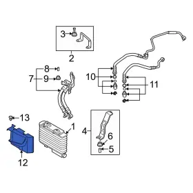 N3h114708c Mazda Oe For Rx-8 2004-2008 Front Engine Oil Cooler Air Duct