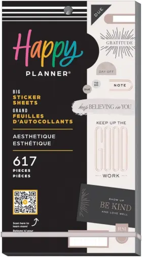 5a0025zq-1g8s3 Me & My Big Ideas 673807689220 Happy Planner Sticker Value Pack 30/sheets-aesthetique 617 Pieces