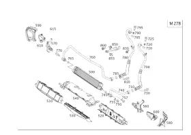 099-500-10-00 Mercedes-benz Genuine Oil Cooler