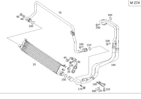 205-500-27-72 Mercedes-benz Genuine Oil Line