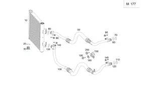 290-501-53-00 Mercedes-benz Genuine Oil Cooler Line