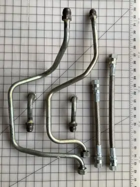 6161870482 Mercedes-benz W123 240d Custom Steel Braided 3-piece Upper/lower Oil Cooler Lines