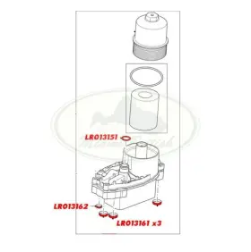 Lr013151 Miami British Land Rover Cooler O Inch Ring Set Lr4 Rr Sport 10-19 Range 13-15 3.0l V6 Rov0113 Mb
