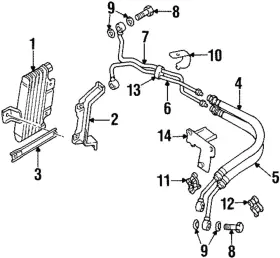 Mr204353 Mitsubishi Genuine Oil Cooler Hose