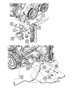 04698773ac Mopar Genuine Oil Cooler Return Line 4698773ac