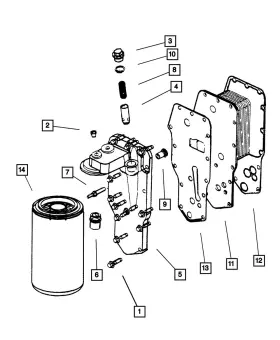 04713985ab Mopar Genuine Engine Oil Cooler 4713985ab
