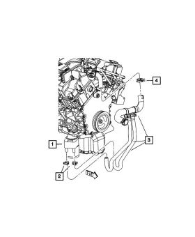 04792912ae Mopar Genuine Engine Oil Cooler 4792912ae