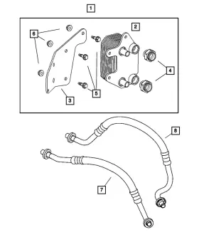 05290004ad Mopar Genuine Oil Cooler Inlet Line 5290004ad